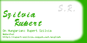 szilvia rupert business card